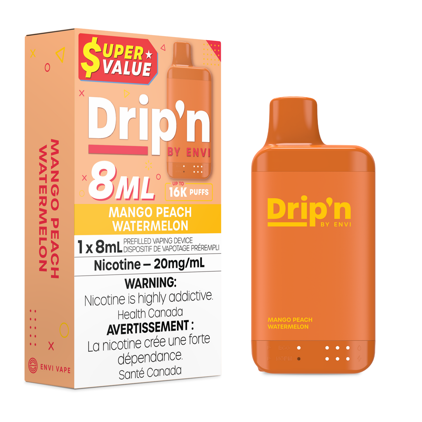 Drip'n 16K - Mango Peach Watermelon