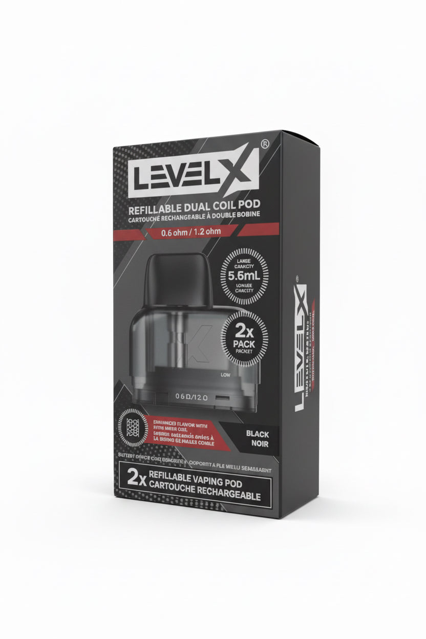 Level X Refillable Dual Coil Pod 5.5mL 0.6/1.2ohm