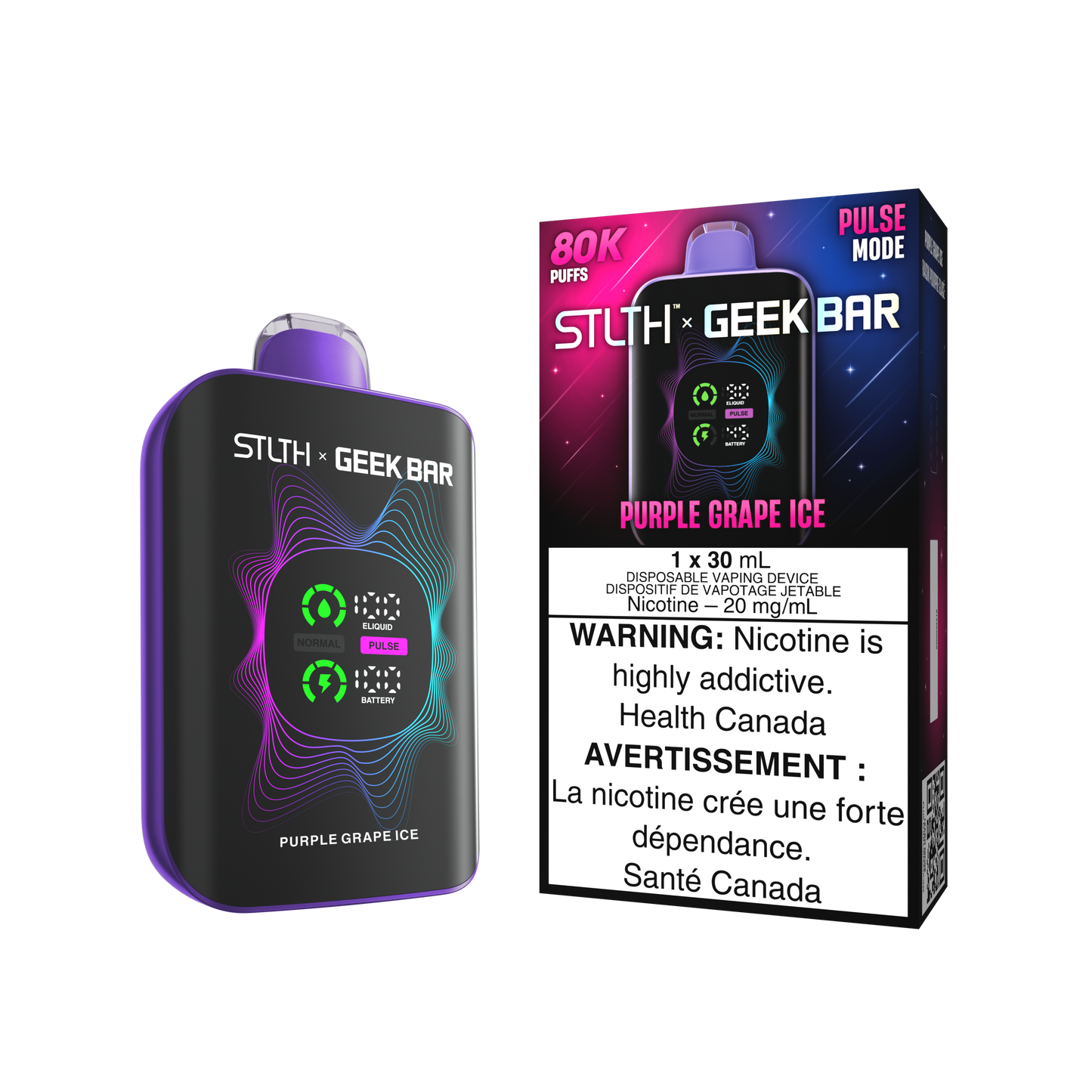 STLTH x Geekbar - Purple Grape Ice 80Ke 9K