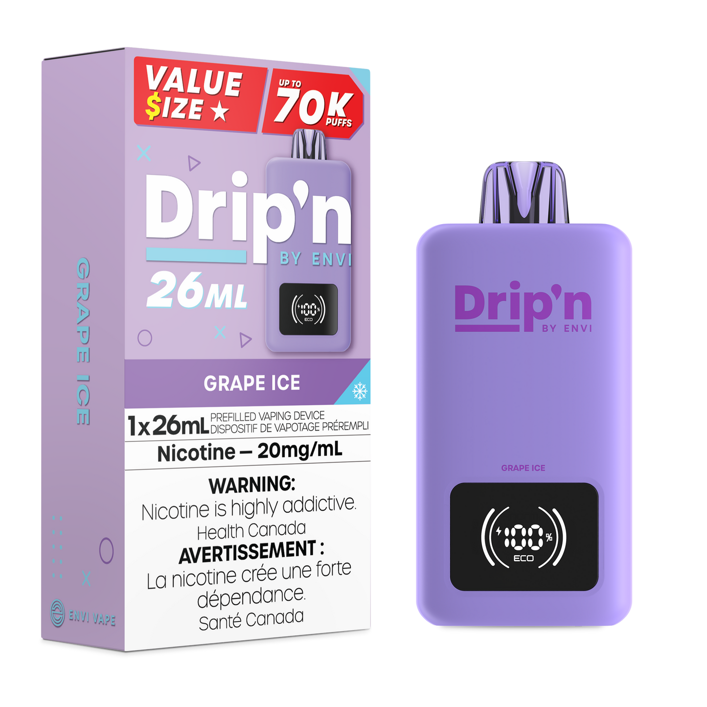Drip'n 70K - Grape Ice 70K