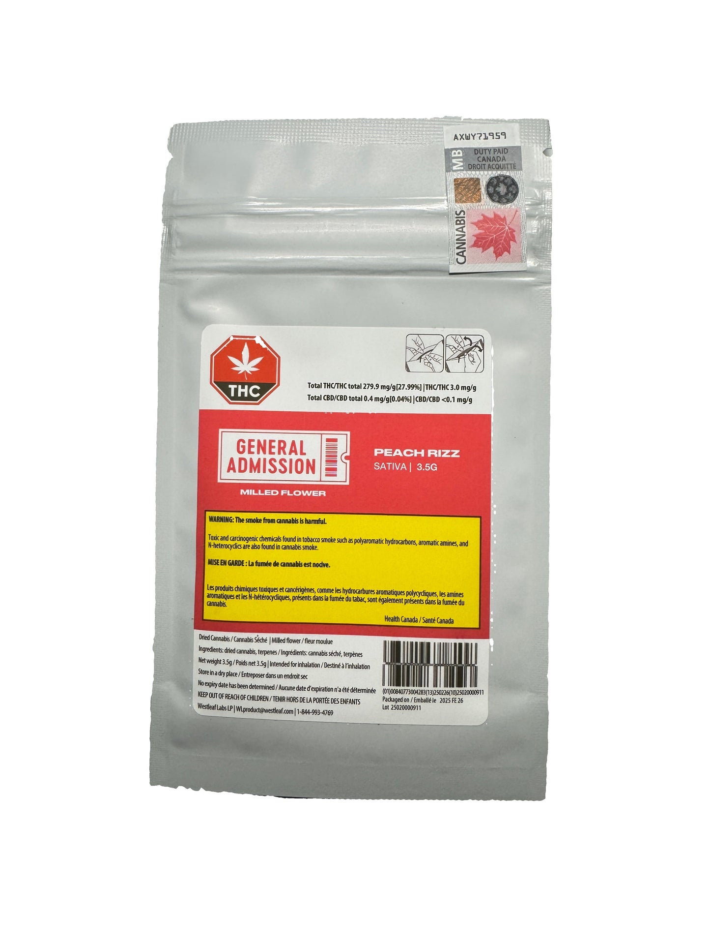 Peach Rizz Milled 3.5g