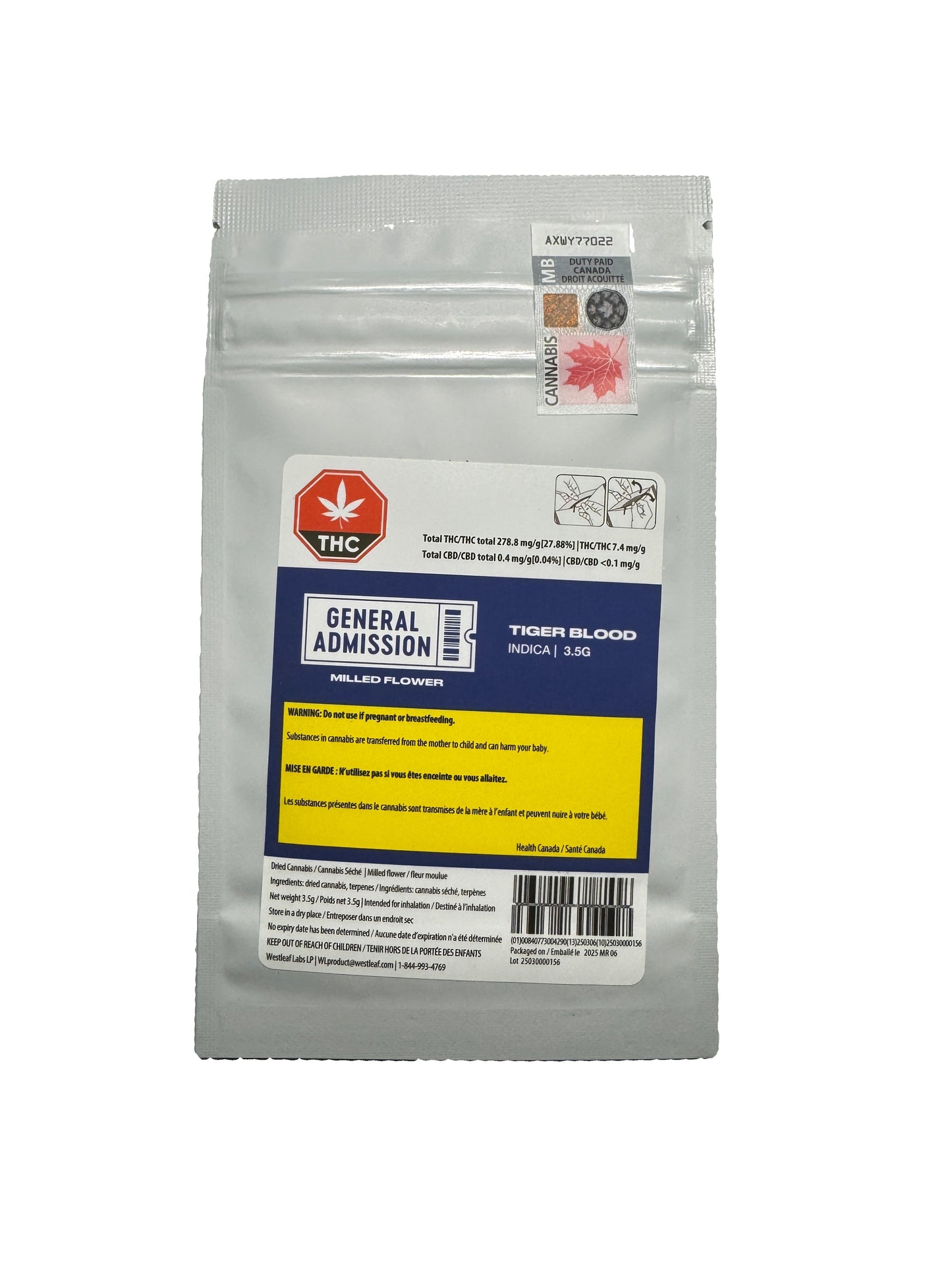 Tiger Blood Milled 3.5g