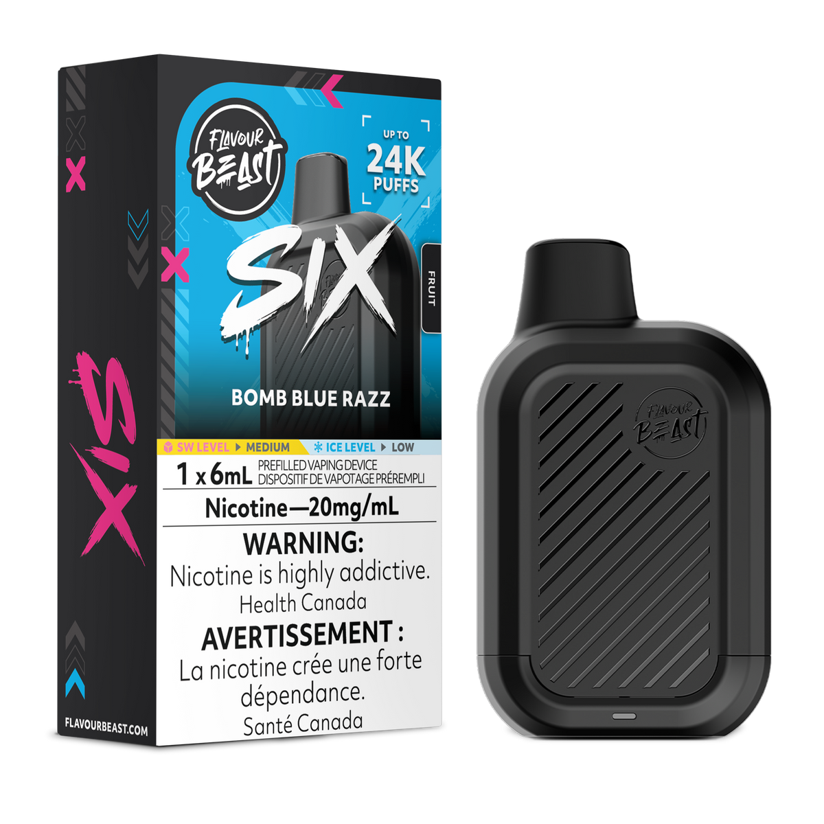 Flavour Beast Six - Bomb Blue Razz 24K