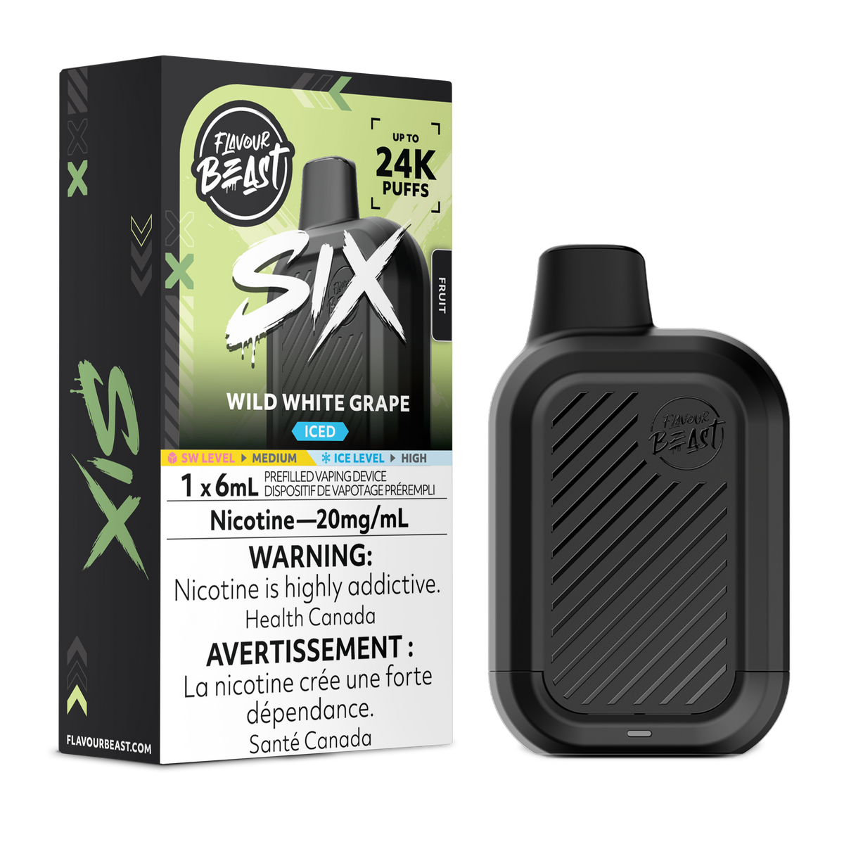 Flavour Beast Six - Wild White Grape Iced 24K