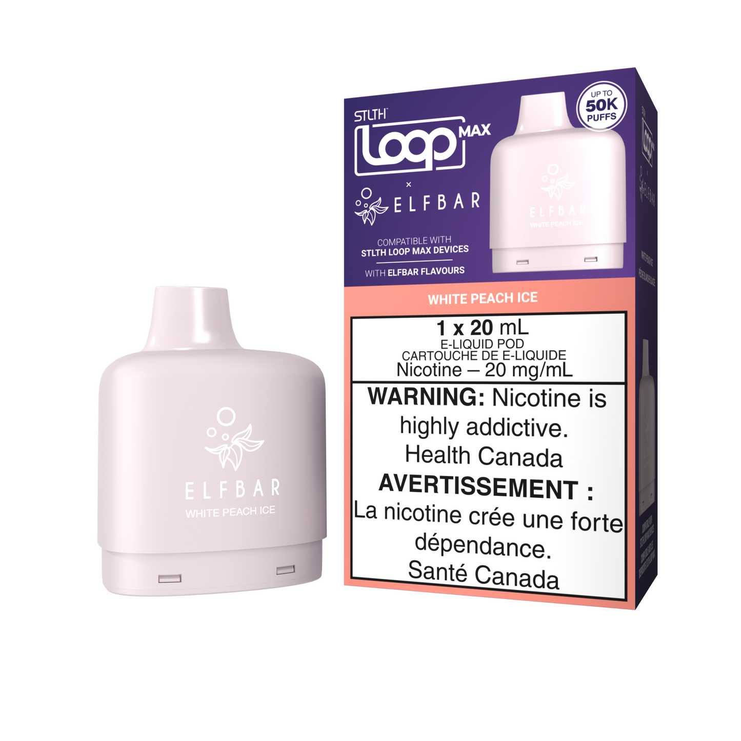 STLTH Loop Max x ELFBAR - White Peach Ice 50K