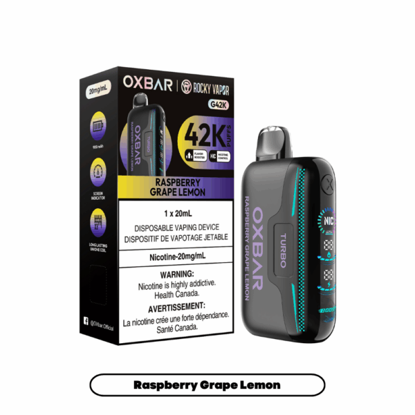 Oxbar 42K - Raspberry Grape Lemon