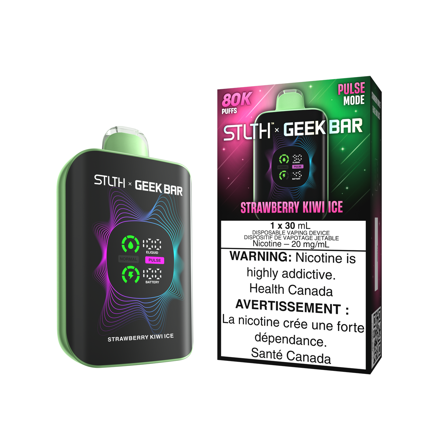 STLTH x Geekbar - Strawberry Kiwi Ice 80K