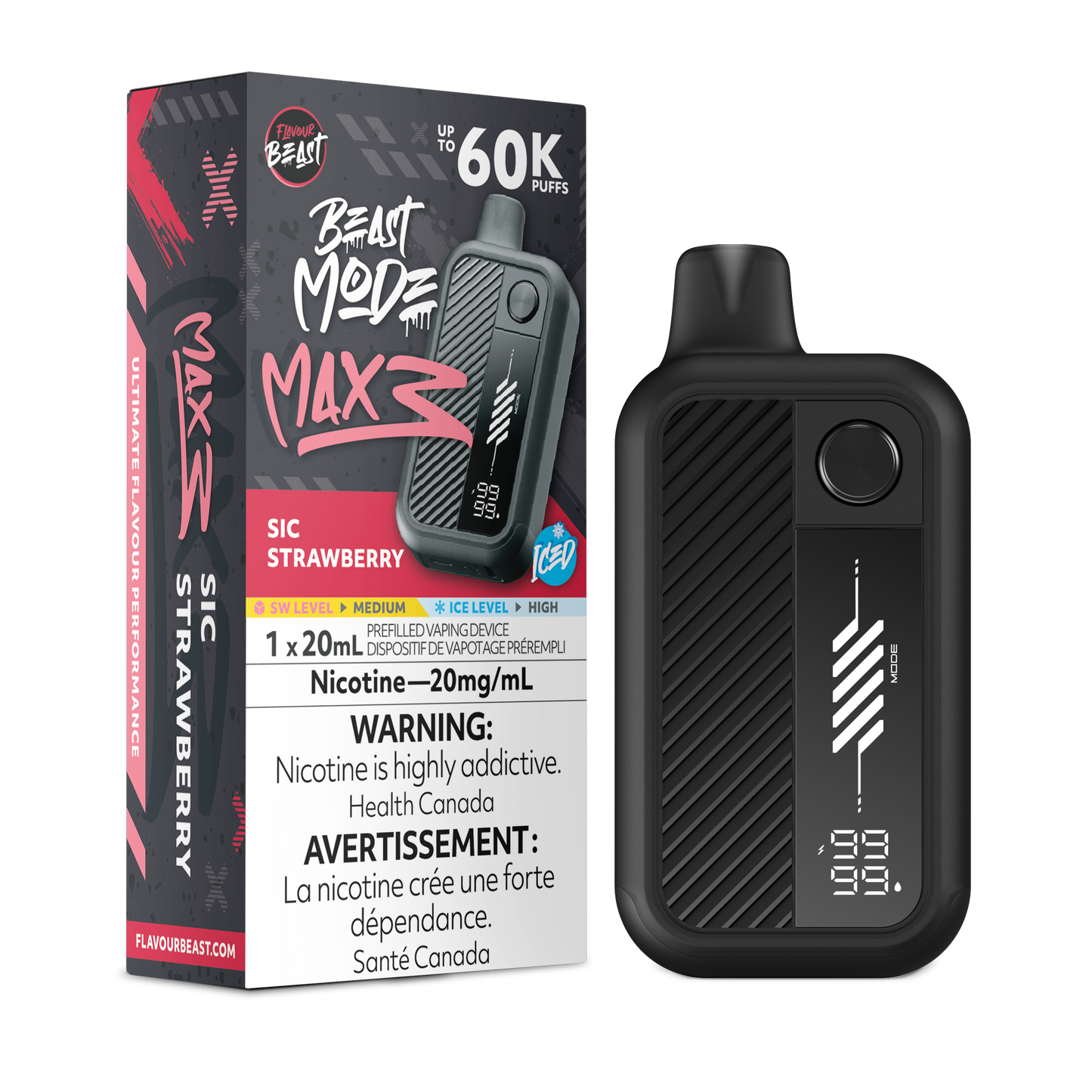 Mode Max 3 - Sic Strawberry Iced 60K