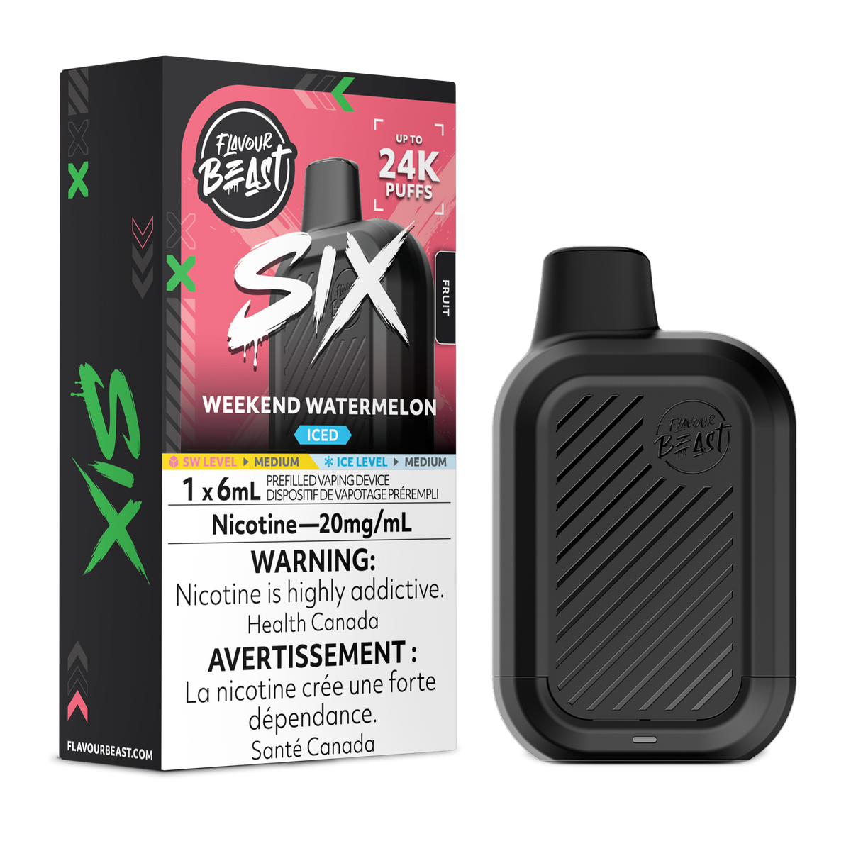 Flavour Beast Six - Weekend Watermelon ice 24K