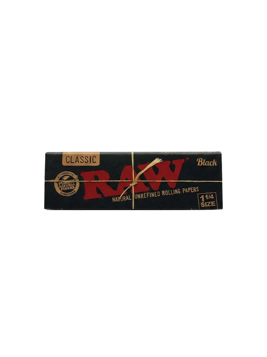 Raw Black 1 1/4 Rolling Paper