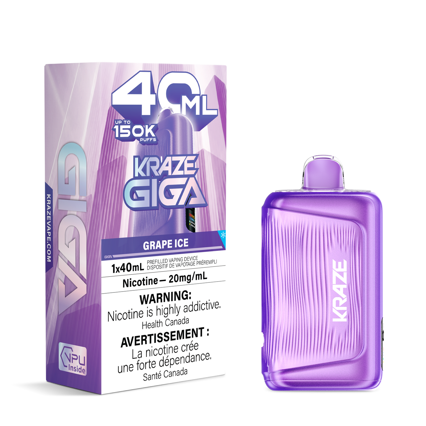 Kraze Giga - Grape Ice 150K