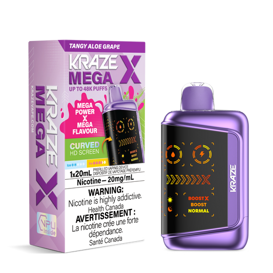 Kraze Mega X - Tangy Aloe Grape 48K