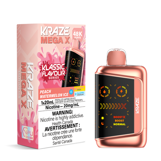 Kraze Mega X - Peach Watermelon Ice 48K